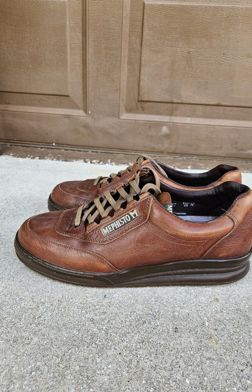 Mephisto Runoff Air Jet System Leather Shoes Mens 11 US Walking Comfort Sneakers